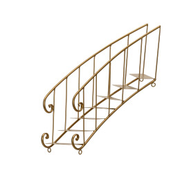 Escalera decoración dorada...