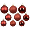 Set 21 bolas cristal rojas 7 cm