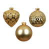 Set 12 bolas cristal doradas 8 cm