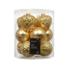 Set 12 bolas cristal doradas 8 cm