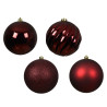 Set de 4 bolas granates antirrotura 14 cm