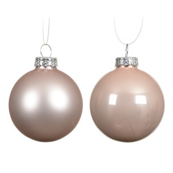 Set 4 bolas cristal rosa...