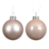 Set 4 bolas cristal rosa palo 10 cm