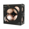 Set 4 bolas cristal rosa palo 10 cm