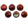 Set 6 bolas rojas antirrotura 15cm