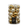 Set de 34 bolas granate antirrotura 6 cm