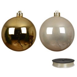 Set de 34 bolas granate antirrotura 6 cm