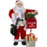 Papa Noel con Buzón, LED y música 90 cm