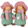 Muñeca con sombrero rosa 18 cm