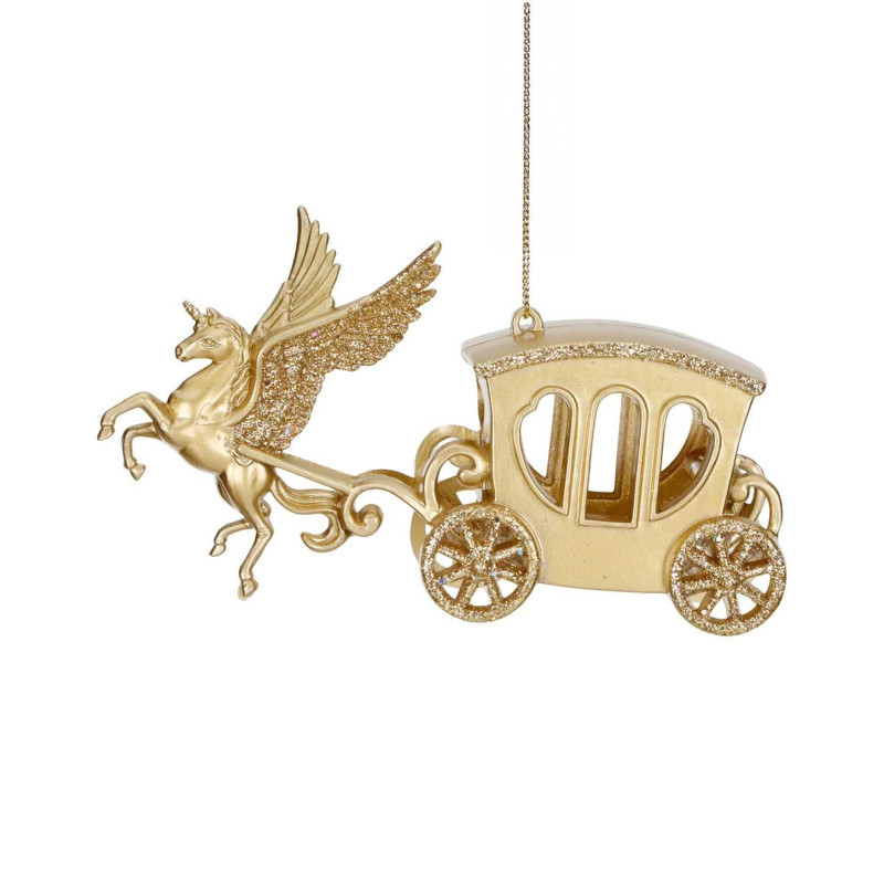 Carruaje con unicornio 15cm