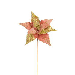 Flor Poinsetia rosa 58cm