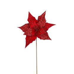 Flor Poinsetia roja 58cm