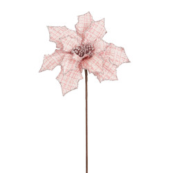Flor Poinsetia rosa 45cm