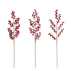 Rama de berries roja L80cm