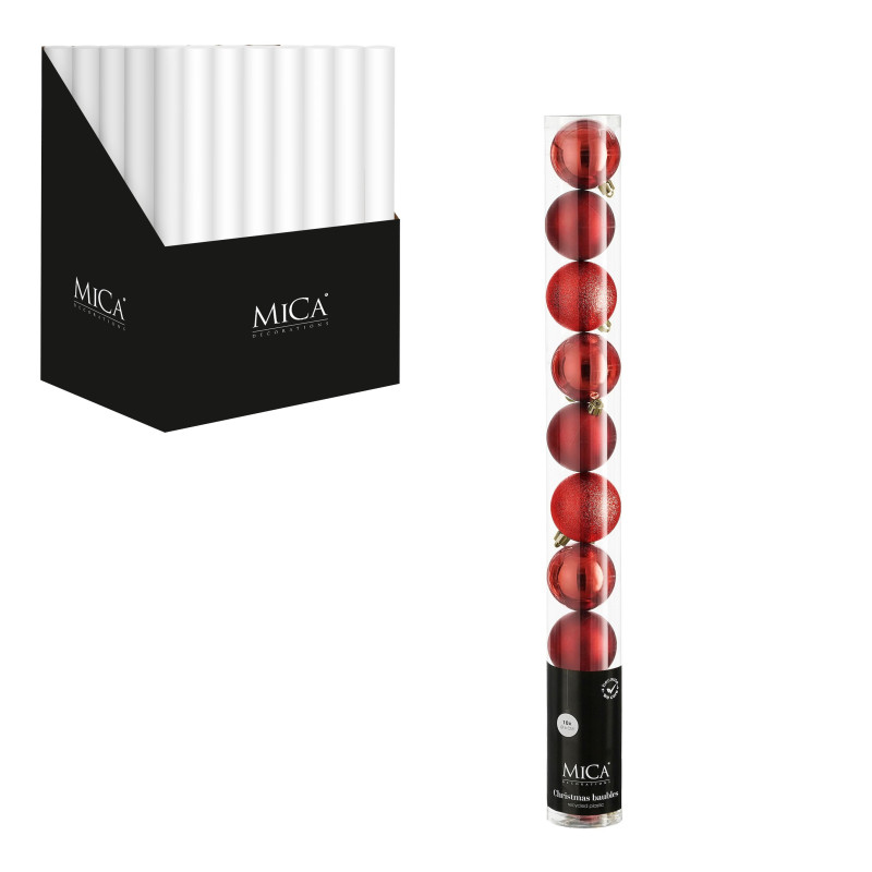 Set 10 Bolas irromplibles rojas d6cm