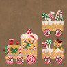 Tren de galleta marrón luz cálida 190L L165 x A 14 H74cm