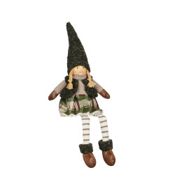 Muñeca sentada verde H56 cm