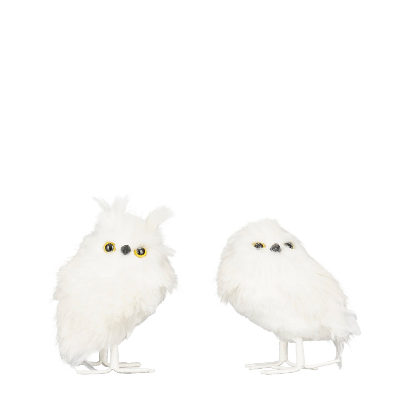Buho blanco h18cm