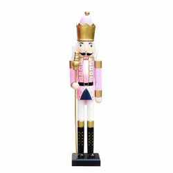Cascanueces rosa/dorado 90cm
