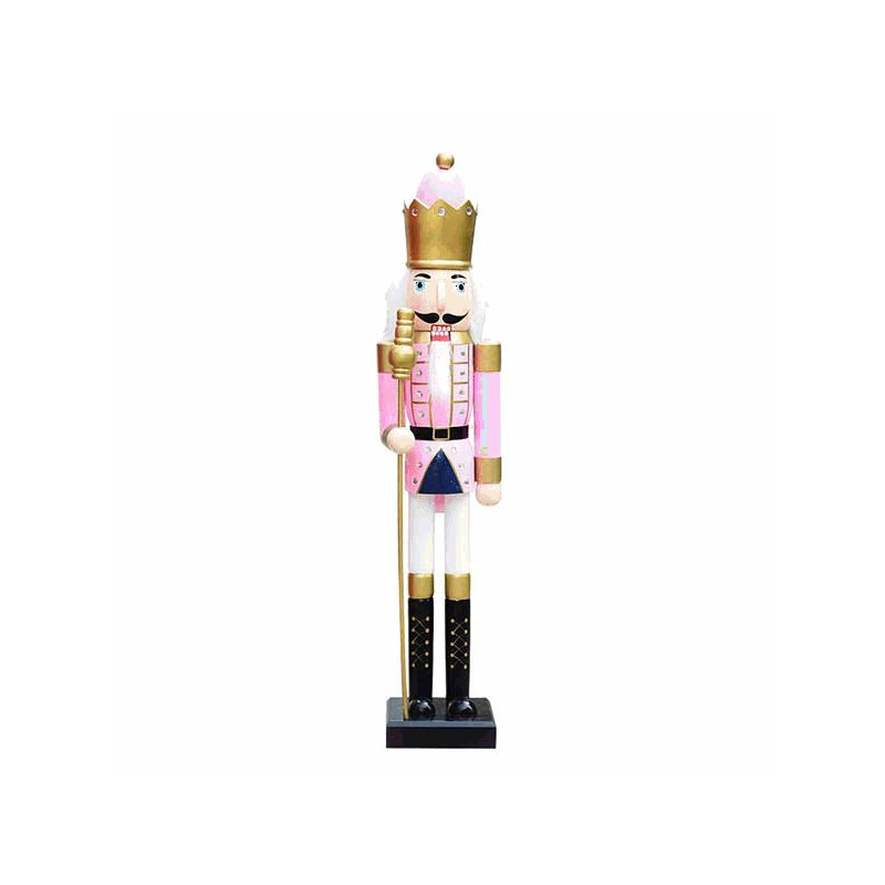 Cascanueces rosa/dorado 90cm