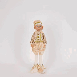 Elfo con ropa champán 60cm
