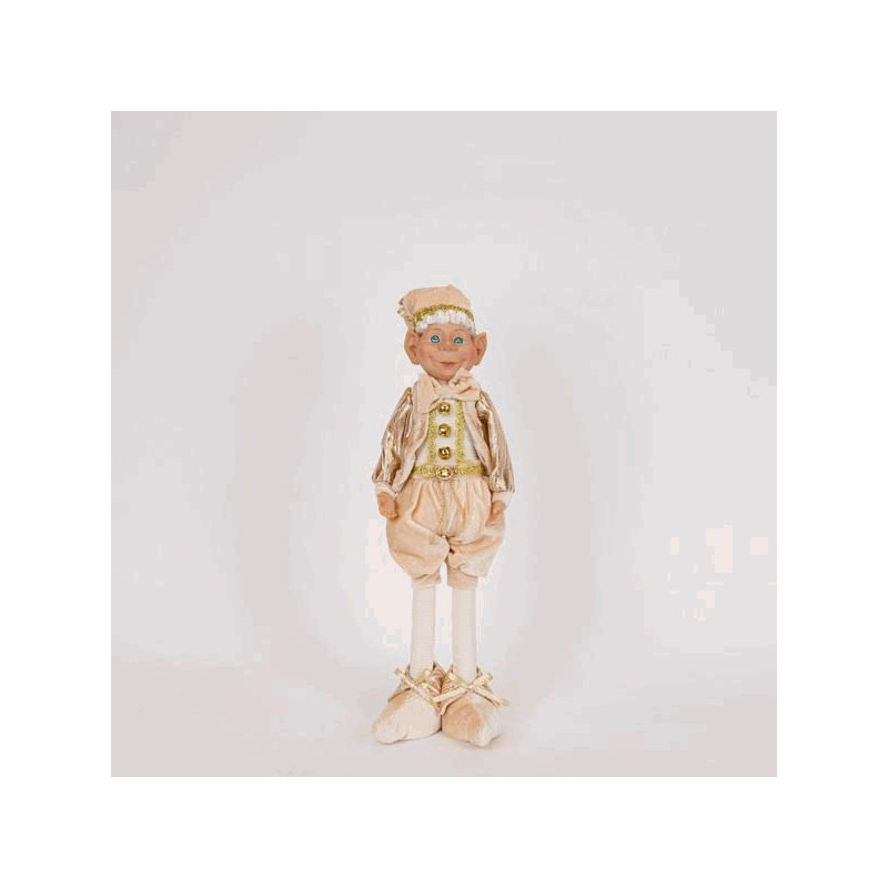 Elfo con ropa champán 60cm