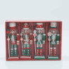 Set 4 cascanueces rojo/verde 5x13cm