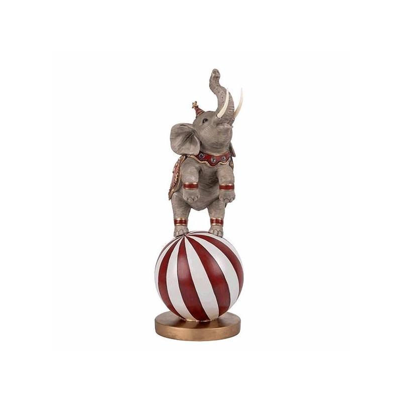 Elefante de circo sobre bola polirresina