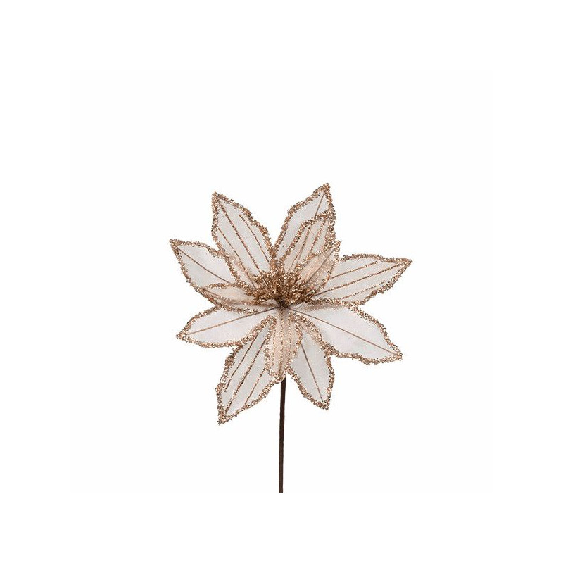 Flor Poinsetia caramelo 30x45cm