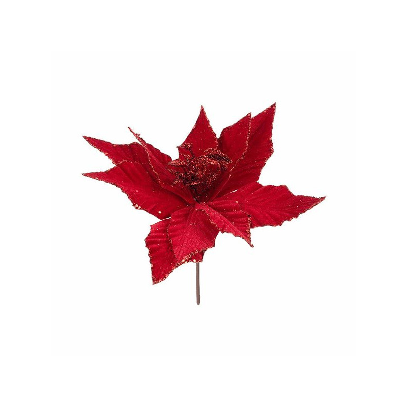 Flor Poinsetia roja 30x20cm