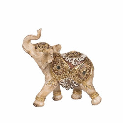 Elefante marrón/dorado 18cm