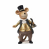 Ratón con trompeta polirresina dorado-marrón H21,5