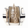 Telecabina con Papa Noel 35,7 cm con luz