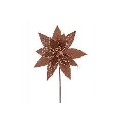 Flor Poinsetia dorada 45cm
