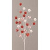 Rama con bolas rojo/blanco 84cm