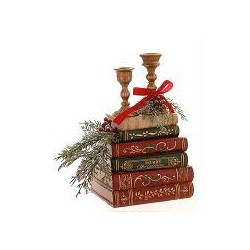 Candelabro sobre libros de...