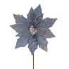 Flor Poinsetia azul claro 45cm
