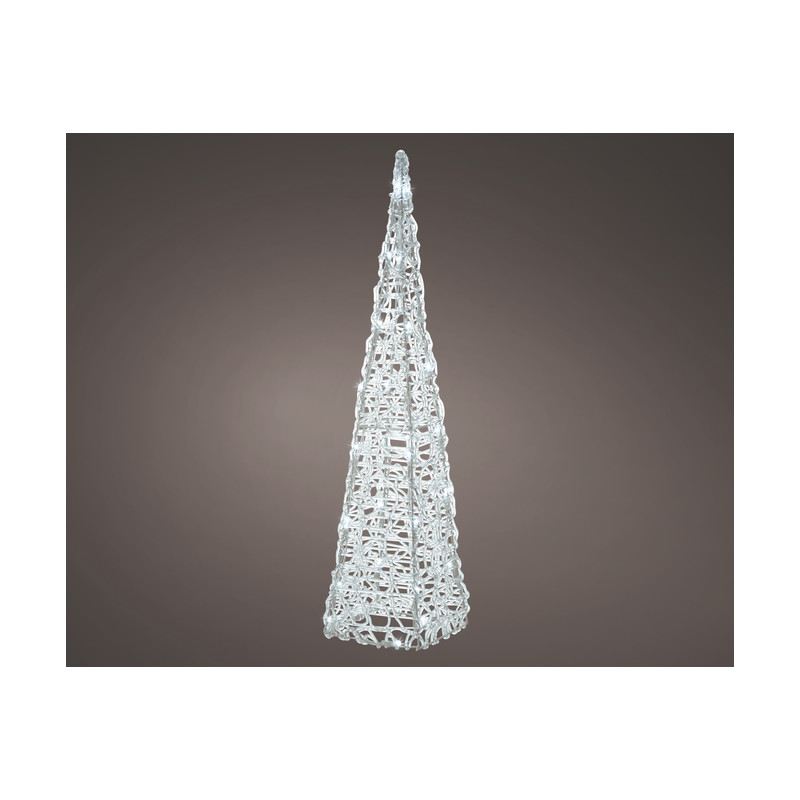 Pirámide 58 cm, LED frío flash
